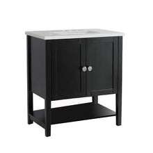Load image into Gallery viewer, Bellaterra Home Vanity BellaTerra Home 31 in Single sink Vanity-Wood-Espresso-White Quartz 203054A-ES