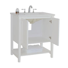 Load image into Gallery viewer, Bellaterra Home Vanity BellaTerra Home 31 in Single Sink Vanity-Wood-White Quartz 203054A-WH