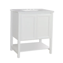 Load image into Gallery viewer, Bellaterra Home Vanity BellaTerra Home 31 in Single Sink Vanity-Wood-White Quartz 203054A-WH