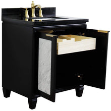 Load image into Gallery viewer, Bellaterra Home Vanity BellaTerra Home 31&quot; Single sink vanity in Black finish with Black galaxy granite with rectangle sink 400990-31-BL-BGR