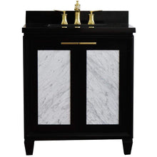 Load image into Gallery viewer, Bellaterra Home Vanity BellaTerra Home 31&quot; Single sink vanity in Black finish with Black galaxy granite with rectangle sink 400990-31-BL-BGR