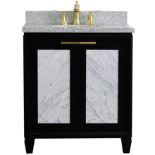 Load image into Gallery viewer, Bellaterra Home Vanity BellaTerra Home 31&quot; Single sink vanity in Black finish with Gray granite with oval sink 400990-31-BL-GYO