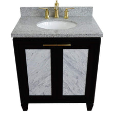 Load image into Gallery viewer, Bellaterra Home Vanity BellaTerra Home 31&quot; Single sink vanity in Black finish with Gray granite with oval sink 400990-31-BL-GYO