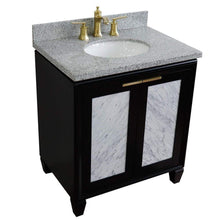 Load image into Gallery viewer, Bellaterra Home Vanity BellaTerra Home 31&quot; Single sink vanity in Black finish with Gray granite with oval sink 400990-31-BL-GYO