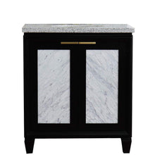Load image into Gallery viewer, Bellaterra Home Vanity BellaTerra Home 31&quot; Single sink vanity in Black finish with Gray granite with oval sink 400990-31-BL-GYO