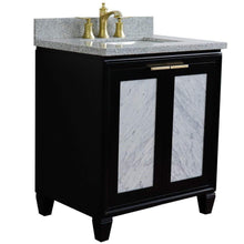 Load image into Gallery viewer, Bellaterra Home Vanity BellaTerra Home 31&quot; Single sink vanity in Black finish with Gray granite with rectangle sink 400990-31-BL-GYR