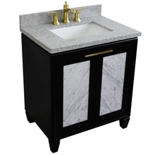 Load image into Gallery viewer, Bellaterra Home Vanity BellaTerra Home 31&quot; Single sink vanity in Black finish with Gray granite with rectangle sink 400990-31-BL-GYR