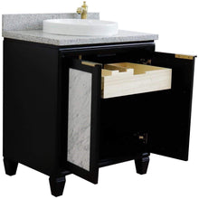 Load image into Gallery viewer, Bellaterra Home Vanity BellaTerra Home 31&quot; Single sink vanity in Black finish with Gray granite with round sink 400990-31-BL-GYRD