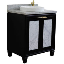 Load image into Gallery viewer, Bellaterra Home Vanity BellaTerra Home 31&quot; Single sink vanity in Black finish with Gray granite with round sink 400990-31-BL-GYRD