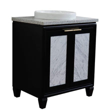 Load image into Gallery viewer, Bellaterra Home Vanity BellaTerra Home 31&quot; Single sink vanity in Black finish with Gray granite with round sink 400990-31-BL-GYRD