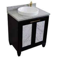 Load image into Gallery viewer, Bellaterra Home Vanity BellaTerra Home 31&quot; Single sink vanity in Black finish with Gray granite with round sink 400990-31-BL-GYRD