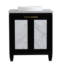 Load image into Gallery viewer, Bellaterra Home Vanity BellaTerra Home 31&quot; Single sink vanity in Black finish with Gray granite with round sink 400990-31-BL-GYRD