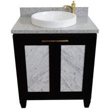 Load image into Gallery viewer, Bellaterra Home Vanity BellaTerra Home 31&quot; Single sink vanity in Black finish with Gray granite with round sink 400990-31-BL-GYRD