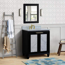 Load image into Gallery viewer, Bellaterra Home Vanity BellaTerra Home 31&quot; Single sink vanity in Black finish with White carrara marble with oval sink 400990-31-BL-WMO