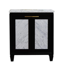Load image into Gallery viewer, Bellaterra Home Vanity BellaTerra Home 31&quot; Single sink vanity in Black finish with White carrara marble with rectangle sink 400990-31-BL-WMR