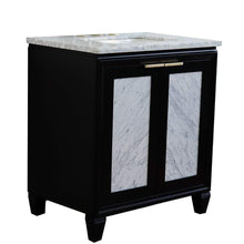 Load image into Gallery viewer, Bellaterra Home Vanity BellaTerra Home 31&quot; Single sink vanity in Black finish with White carrara marble with rectangle sink 400990-31-BL-WMR