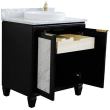 Load image into Gallery viewer, Bellaterra Home Vanity BellaTerra Home 31&quot; Single sink vanity in Black finish with White carrara marble with round sink 400990-31-BL-WMRD