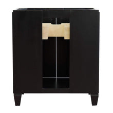Load image into Gallery viewer, Bellaterra Home Vanity BellaTerra Home 31&quot; Single sink vanity in Black finish with White carrara marble with round sink 400990-31-BL-WMRD