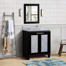 Load image into Gallery viewer, Bellaterra Home Vanity BellaTerra Home 31&quot; Single sink vanity in Black finish with White carrara marble with round sink 400990-31-BL-WMRD