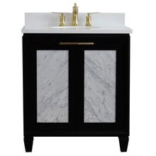 Load image into Gallery viewer, Bellaterra Home Vanity BellaTerra Home 31&quot; Single sink vanity in Black finish with White quartz with oval sink 400990-31-BL-WEO
