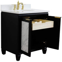 Load image into Gallery viewer, Bellaterra Home Vanity BellaTerra Home 31&quot; Single sink vanity in Black finish with White quartz with oval sink 400990-31-BL-WEO