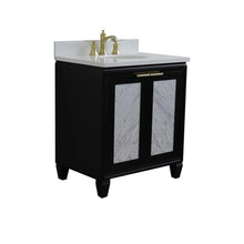 Load image into Gallery viewer, Bellaterra Home Vanity BellaTerra Home 31&quot; Single sink vanity in Black finish with White quartz with oval sink 400990-31-BL-WEO