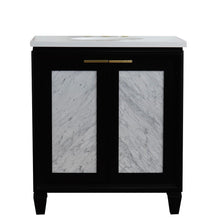 Load image into Gallery viewer, Bellaterra Home Vanity BellaTerra Home 31&quot; Single sink vanity in Black finish with White quartz with oval sink 400990-31-BL-WEO