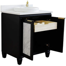 Load image into Gallery viewer, Bellaterra Home Vanity BellaTerra Home 31&quot; Single sink vanity in Black finish with White quartz with round sink 400990-31-BL-WERD