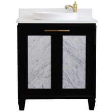 Load image into Gallery viewer, Bellaterra Home Vanity BellaTerra Home 31&quot; Single sink vanity in Black finish with White quartz with round sink 400990-31-BL-WERD