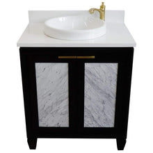 Load image into Gallery viewer, Bellaterra Home Vanity BellaTerra Home 31&quot; Single sink vanity in Black finish with White quartz with round sink 400990-31-BL-WERD