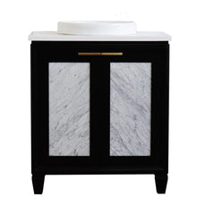 Load image into Gallery viewer, Bellaterra Home Vanity BellaTerra Home 31&quot; Single sink vanity in Black finish with White quartz with round sink 400990-31-BL-WERD