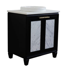 Load image into Gallery viewer, Bellaterra Home Vanity BellaTerra Home 31&quot; Single sink vanity in Black finish with White quartz with round sink 400990-31-BL-WERD