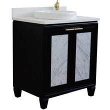 Load image into Gallery viewer, Bellaterra Home Vanity BellaTerra Home 31&quot; Single sink vanity in Black finish with White quartz with round sink 400990-31-BL-WERD