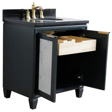 Load image into Gallery viewer, Bellaterra Home Vanity BellaTerra Home 31&quot; Single sink vanity in Dark Gray finish with Black galaxy granite with oval sink 400990-31-DG-BGO