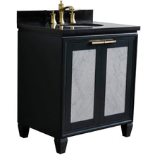 Load image into Gallery viewer, Bellaterra Home Vanity BellaTerra Home 31&quot; Single sink vanity in Dark Gray finish with Black galaxy granite with oval sink 400990-31-DG-BGO