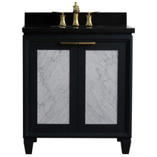 Load image into Gallery viewer, Bellaterra Home Vanity BellaTerra Home 31&quot; Single sink vanity in Dark Gray finish with Black galaxy granite with oval sink 400990-31-DG-BGO