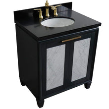 Load image into Gallery viewer, Bellaterra Home Vanity BellaTerra Home 31&quot; Single sink vanity in Dark Gray finish with Black galaxy granite with oval sink 400990-31-DG-BGO