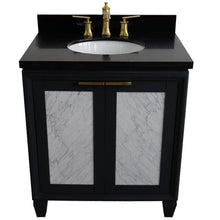 Load image into Gallery viewer, Bellaterra Home Vanity BellaTerra Home 31&quot; Single sink vanity in Dark Gray finish with Black galaxy granite with oval sink 400990-31-DG-BGO