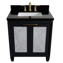Load image into Gallery viewer, Bellaterra Home Vanity BellaTerra Home 31&quot; Single sink vanity in Dark Gray finish with Black galaxy granite with rectangle sink 400990-31-DG-BGR