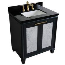 Load image into Gallery viewer, Bellaterra Home Vanity BellaTerra Home 31&quot; Single sink vanity in Dark Gray finish with Black galaxy granite with rectangle sink 400990-31-DG-BGR