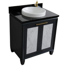 Load image into Gallery viewer, Bellaterra Home Vanity BellaTerra Home 31&quot; Single sink vanity in Dark Gray finish with Black galaxy granite with round sink 400990-31-DG-BGRD
