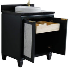 Load image into Gallery viewer, Bellaterra Home Vanity BellaTerra Home 31&quot; Single sink vanity in Dark Gray finish with Black galaxy granite with round sink 400990-31-DG-BGRD