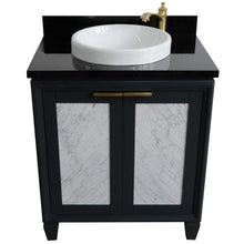 Load image into Gallery viewer, Bellaterra Home Vanity BellaTerra Home 31&quot; Single sink vanity in Dark Gray finish with Black galaxy granite with round sink 400990-31-DG-BGRD