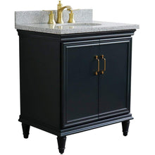 Load image into Gallery viewer, Bellaterra Home Vanity BellaTerra Home 31&quot; Single sink vanity in Dark Gray finish with Gray granite with oval sink 400800-31-DG-GYO