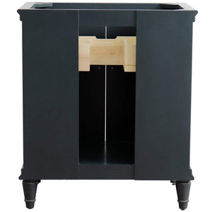 Bellaterra Home Vanity BellaTerra Home 31" Single sink vanity in Dark Gray finish with Gray granite with oval sink 400800-31-DG-GYO