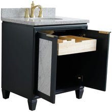 Load image into Gallery viewer, Bellaterra Home Vanity BellaTerra Home 31&quot; Single sink vanity in Dark Gray finish with Gray granite with oval sink 400990-31-DG-GYO