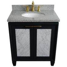 Load image into Gallery viewer, Bellaterra Home Vanity BellaTerra Home 31&quot; Single sink vanity in Dark Gray finish with Gray granite with oval sink 400990-31-DG-GYO