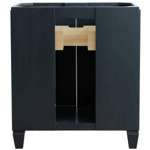 Bellaterra Home Vanity BellaTerra Home 31" Single sink vanity in Dark Gray finish with Gray granite with oval sink 400990-31-DG-GYO