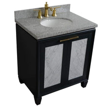 Load image into Gallery viewer, Bellaterra Home Vanity BellaTerra Home 31&quot; Single sink vanity in Dark Gray finish with Gray granite with oval sink 400990-31-DG-GYO