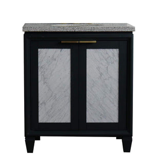 Bellaterra Home Vanity BellaTerra Home 31" Single sink vanity in Dark Gray finish with Gray granite with oval sink 400990-31-DG-GYO
